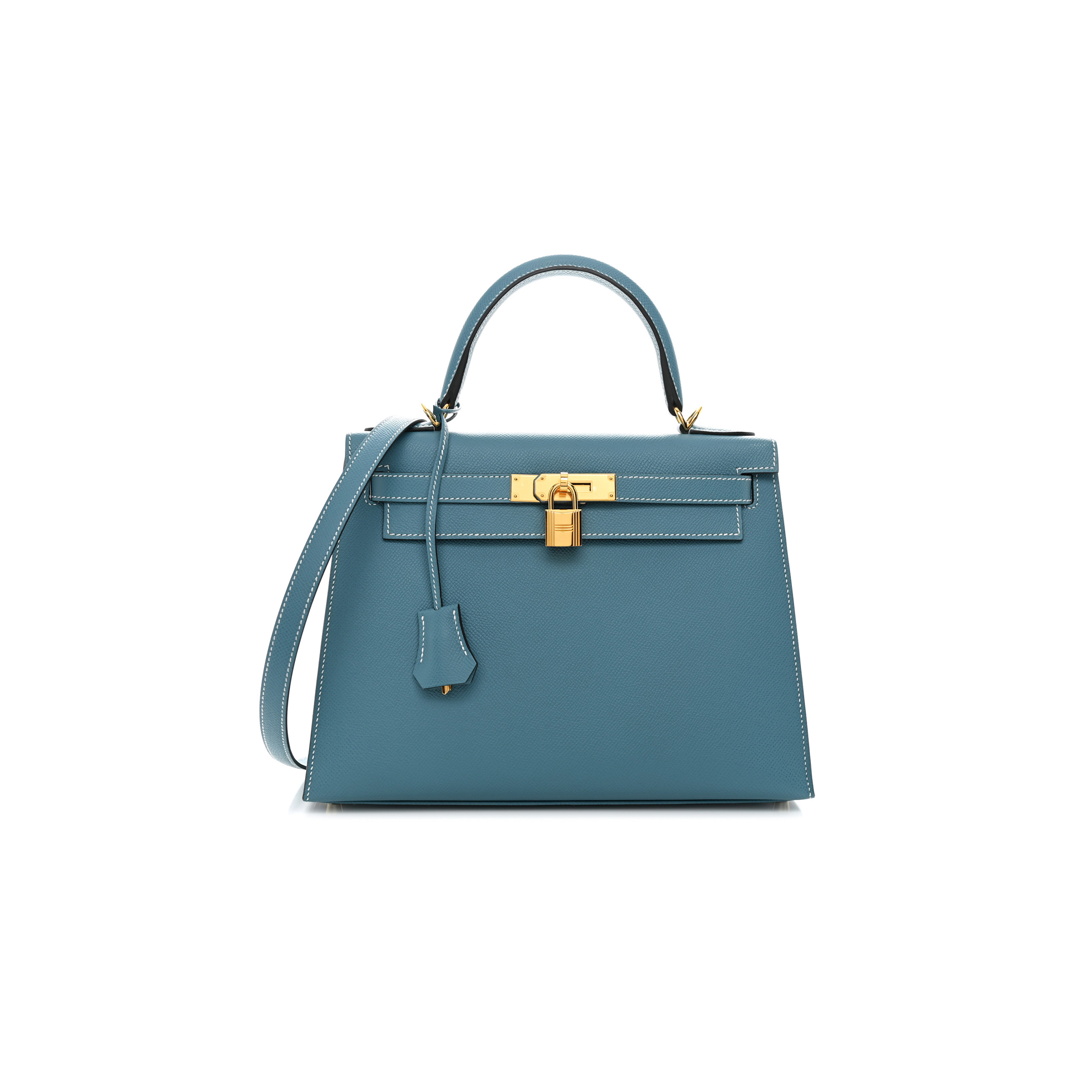 HERMÈS MASTER EPSOM KELLY SELLIER 28 NEW BLUE JEAN (28*22*10cm) 